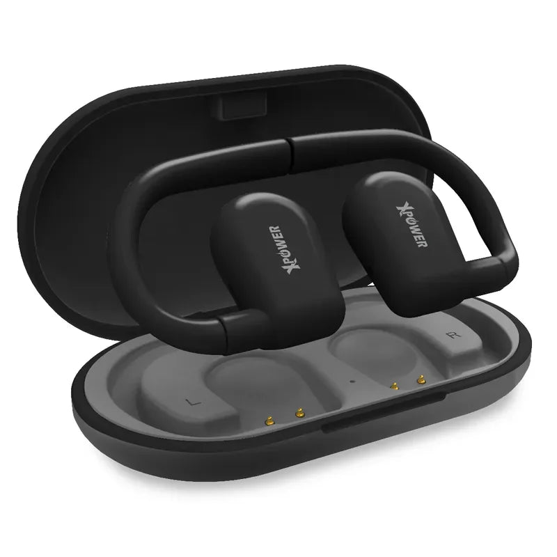XPower Open Ear Bluetooth 5.4 Earphones - Black - Tashqila XPower Open Ear Bluetooth 5.4 Earphones - Black - Tashqila